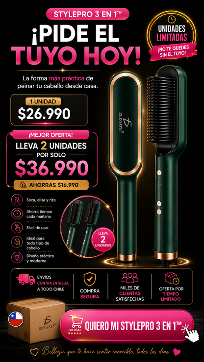 StylePro 3 en 1 - Seca, Riza y Alisa
